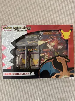 Pokemon TCG Celebrations Collection Lance's Charizard V Box 820650101625 - Image 1