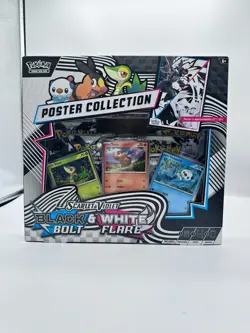 Pokemon TCG Black Bolt & White Flare Unova Poster Collection - New & Sealed - Image 1