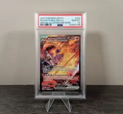 PSA 10 2025 Pokemon Destined Rivals Team Rocket's Moltres EX SIR #229 - Image 1