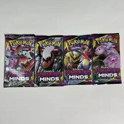 POKEMON TCG SUN & MOON UNIFIED MINDS - 4x Booster Packs - Art Set Factory Sealed - Image 1