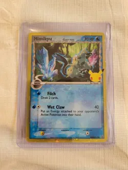 Pokemon TCG Mimikyu SWSH136 Delta Species 25th Celebrations Black Star Promo - Image 1