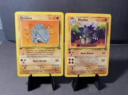 Pokemon TCG Rhydon & Rhyhorn 1st Edition Unlimited Jungle Set WOTC VTG 1999 NM - Image 1