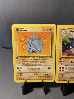 Pokemon TCG Rhydon & Rhyhorn 1st Edition Unlimited Jungle Set WOTC VTG 1999 NM - Image 2
