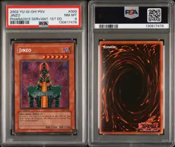 2002 YU-GI-OH! PSV-PHARAOH'S SERVANT 1ST EDITION #000 JINZO PSA 8 wow clean - Image 2
