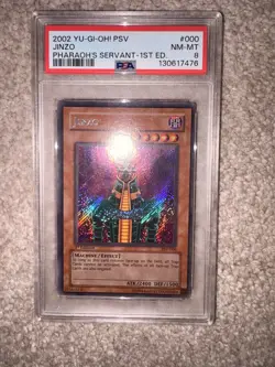 2002 YU-GI-OH! PSV-PHARAOH'S SERVANT 1ST EDITION #000 JINZO PSA 8 wow clean - Image 3