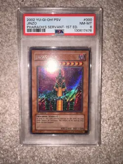 2002 YU-GI-OH! PSV-PHARAOH'S SERVANT 1ST EDITION #000 JINZO PSA 8 wow clean - Image 4