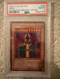 2002 YU-GI-OH! PSV-PHARAOH'S SERVANT 1ST EDITION #000 JINZO PSA 8 wow clean - Image 5