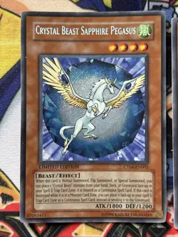 3x Crystal Beast Sapphire Pegasus CT04-EN002 LP Secret Rare Limited Ed Yu-Gi-Oh - Image 2