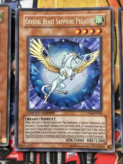 3x Crystal Beast Sapphire Pegasus CT04-EN002 LP Secret Rare Limited Ed Yu-Gi-Oh - Image 3