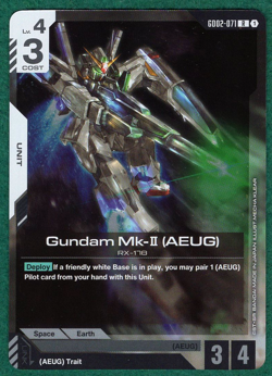 Gundam Mk-II (AEUG) - Dual Impact GD02-071 - Gundam Card Game TCG Card - Image 2