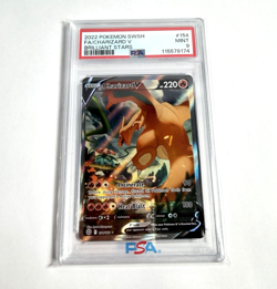 Charizard V Alt Full Art 154/172 Pokemon Cards Brilliant Stars PSA 9 MINT - Image 1