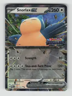 Snorlax ex (Prismatic Evolution Stamped), DRI, Miscellaneous Cards & Products, 0 - Image 1