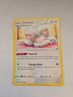 Cinccino 147/202 Sword & Shield Base Set Regular Rare Pokemon Card - Image 1