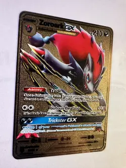 Zoroark GX HP210 Gold Metal Pokemon Card Fan Art! - Image 1