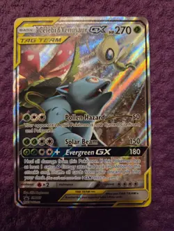 Celebi Venusaur GX SM167 Sun Moon Full Alt Art Holo Promo Pokemon TCG Card - Image 1