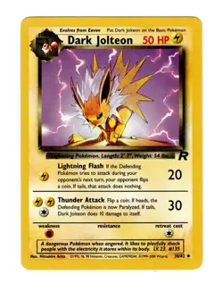 Pokemon TCG Dark Jolteon Team Rocket 38/82 Regular - 2000 Vintage Pokemon Card - Image 1