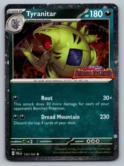 Pokemon TCG Miscellaneous Cards & Products Tyranitar (Paldea Evolved Stamp) 135/ - Image 1