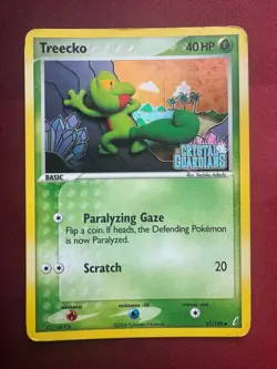 TREECKO 67/100 EX Crystal Guardians REVERSE HOLO RH Pokemon TCG card LP - Image 1
