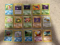 Pokemon TCG Vintage Lot Base-Jungle-Fossil-Rocket-Base 2-Gym-Neo 15 Cards EN/JP - Image 1