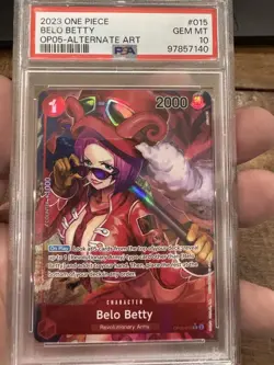 One Piece Card Belo Betty Alt Art OP05-015 Awakening of the New Era PSA 10 Gem - Image 1