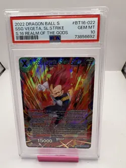 SSG Vegeta Silent Strike BT16-022 SR Foil Dragon Ball Super Card Game | PSA 10 - Image 1
