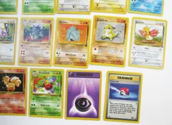 Vintage Pokemon Game Cards Lot Of 34 Different Fossil Jungle UNUSED 1999 Wizards - Image 5