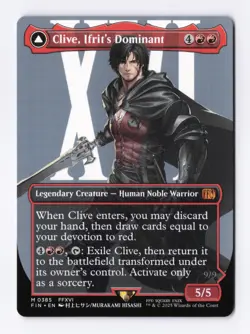 Clive, Ifrit's Dominant (Borderless) 0385 (M) MTG Final Fantasy (FIN) (EN) - Image 1
