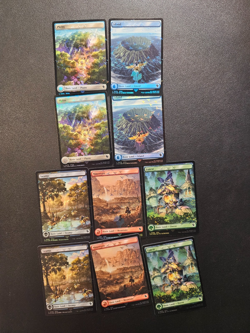 Final Fantasy Chocobo Track Stamped Foil Lands Set Of 10 Magic The Gathering NM - Image 2