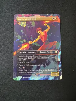 2025 MTG Avatar The Last Airbender Zuko, Conflicted Borderless #302 - Image 1