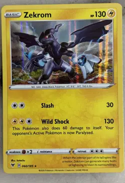 Pokemon - Zekrom Cosmos Holo - 060/185 - SWSH Vivid Voltage - Image 1