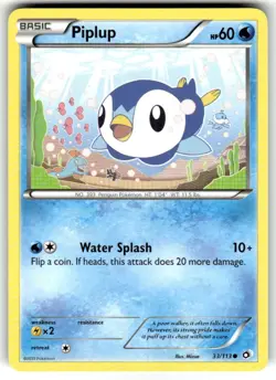 Pokemon TCG Piplup 33/113 Common NM Legendary Treasures near mint - Image 1