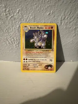 Pokemon TCG Brock's Rhydon Gym Heroes 2/132 Holo Unlimited Rare - Image 1