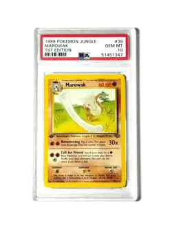 1999 POKEMON JUNGLE 1ST EDITION #39 MAROWAK PSA 10 - Image 1