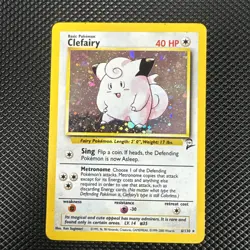 Pokemon TCG Clefairy #6/130 Holo Rare Unlimited Edition Base Set 2 - Image 1