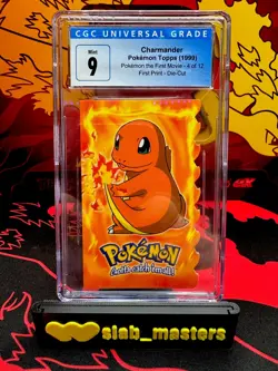 1999 Pokemon Charmander Topps Die Cut First Movie #4 CGC 9 First Print!!!! - Image 1
