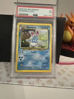 Pokemon 2000 Neo Genesis Azumarill Holo 2/111 PSA 7 SWIRL - Image 3