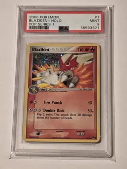 2004 Pokemon Pop Series 1 Blaziken Holo #1 PSA 9 - Image 1
