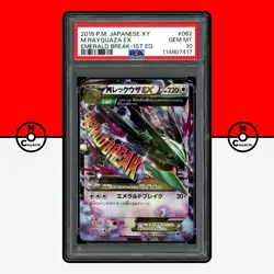 Pokemon PSA 10 SET M Rayquaza EX Holo XY6 1st Ed Emerald Break 061 062 078 Mega - Image 5