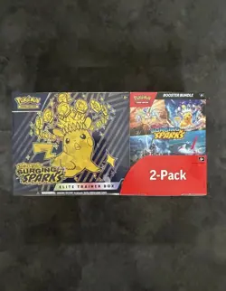 Pokemon SURGING SPARKS Elite Trainer Box Etb & Booster Bundle Costco 2 Pack - Image 1