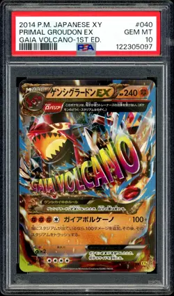 Pokemon PSA 10 Primal Groudon EX Gaia Volcano 040/070 XY5 1st Edition Japanese - Image 3