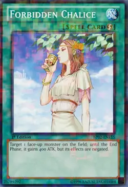 Moderately Played, English Yu Gi Oh Forbidden Chalice - BP02-EN155 - Mosaic Rare - Image 1