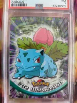 Pokemon Card Bisaknosp Ivysaur Topps Blue Logo Vintage German Deutsch PSA 7 - Image 3