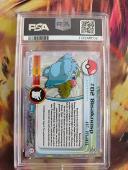 Pokemon Card Bisaknosp Ivysaur Topps Blue Logo Vintage German Deutsch PSA 7 - Image 5