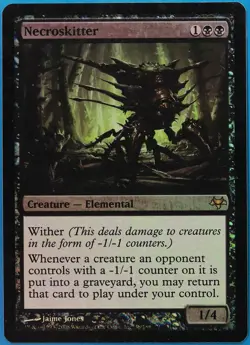 Necroskitter FOIL Eventide PLD Black Rare MAGIC MTG CARD (ID# 493733) ABUGames - Image 1