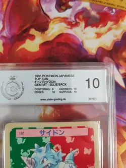 Pokemon Card Rhydon Rizeros Topsun Bandian1995 Japanese PGS PSA 10 Blue Back - Image 4