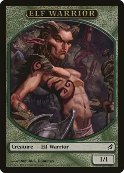 Elf Warrior Token 10x - Green - Domingo Art - LRW Lorwyn MTG Magic NM - Image 1
