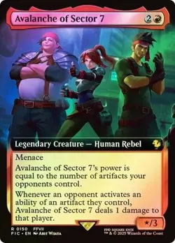 Avalanche of Sector 7 Extended Art Foil - FIC 0150 NM - MTG Magic - Image 1