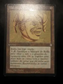 mtg magic jester's mask foreign PORTUGUESE mascara do bufao - Image 1