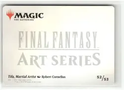 Tifa, Martial Artist Gold-Stamped Art Card 52/53 - FINAL FANTASY MTG - Image 2