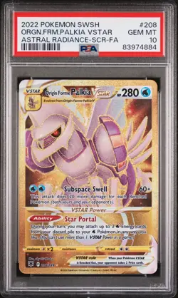 PSA 10 Origin Forme Palkia VSTAR 208/189 - Pokemon TCG Astral Radiance Full Art - Image 1